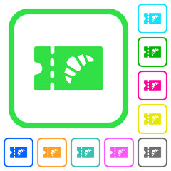 Bakery discount coupon vivid colored flat icons