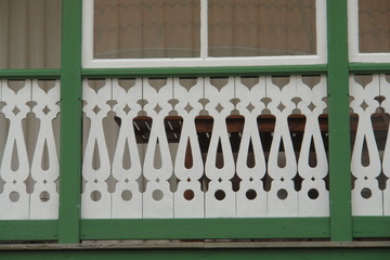 carpenters work wood houses balcony