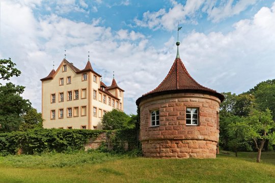 Hummelstein Castle, Hummelstein Park, manor house, Nuremberg, Gleisshammer, Middle Franconia, Franconia, Bavaria, Germany, Europe