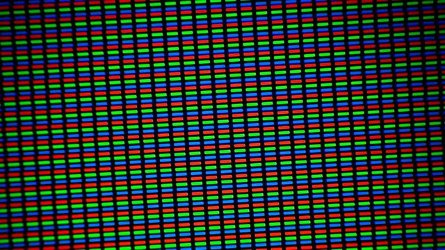 colored pixels from the monitor screen