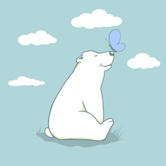 Cartoon cub polar bear