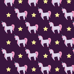 cute unicorns of fairy tale pattern