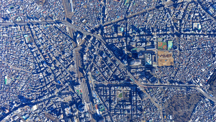 池袋周辺／真俯瞰空撮