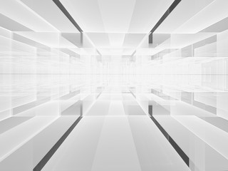 White perspective technology background - digitally generated