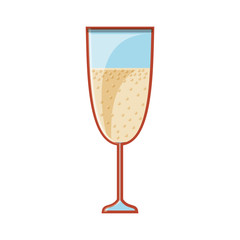 cup of champagne isolated icon