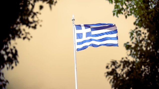 Waving greece flag