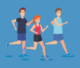 Fitness girl and boys design