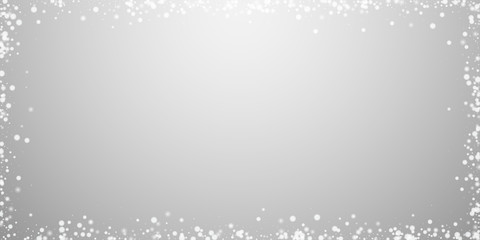 Fototapeta premium Beautiful falling snow Christmas background. Subtl