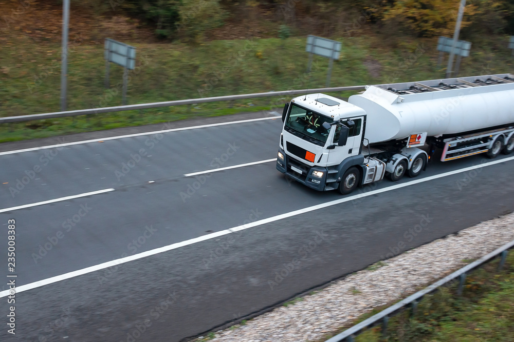 Wall mural Tanker lorry on the road