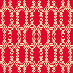 Obraz premium Luxury gold and red seamless pattern with mesh, lattice, ropes, knitting, lace