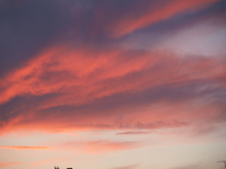 Coucher de soleil venteux