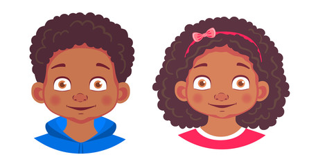 portrait of african boy and girl