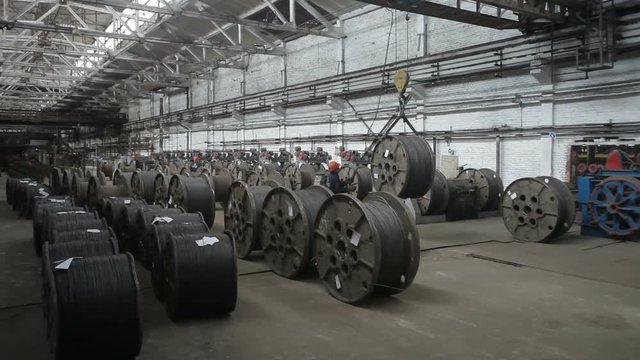 Round rollers for rolling wire. Wire factory