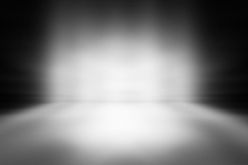 Dark black studio room with spotlight backdrop wallpaper, blank perspective