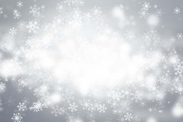 white snow blurred abstract background. bokeh christmas blurred beautiful shiny Christmas lights