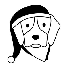 dog merry christmas card