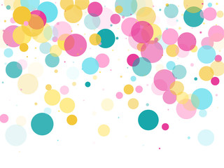 Memphis round confetti festive background