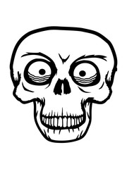 kopf augen totenkopf skelett schädel totenschädel gesicht horror halloween lustig gruselig monster comic cartoon clipart ängstlich gruseln