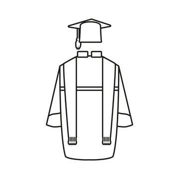 Hat With Gown Graduation Icon