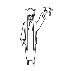 young woman graduated celebrating