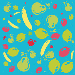 fresh fruits icon pattern