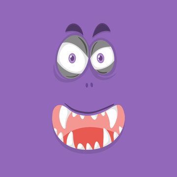 A purple monster face
