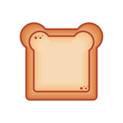 delicious slice bread isolated icon