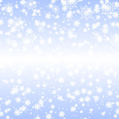 Naklejka na ściany i meble Merry Christmas and Happy New Year blue vector background with stars and snowflakes