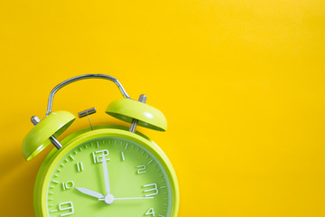 Alarm Clock With Yellow Background