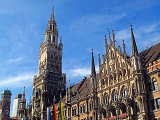 Fototapeta na wymiar New Town Hall in Marienplatz, Munich, Germany.