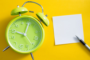 Alarm Clock With Blank Sticky Notes