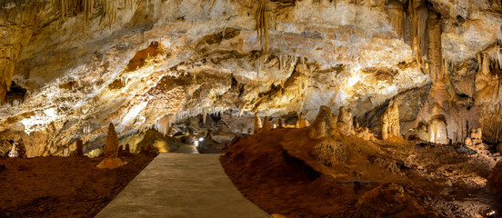 Lipa Cave ( Lipska pecina) in Cetinje, Montenegro, Kotor - obrazy, fototapety, plakaty