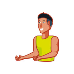 Obraz premium young athletic man avatar character