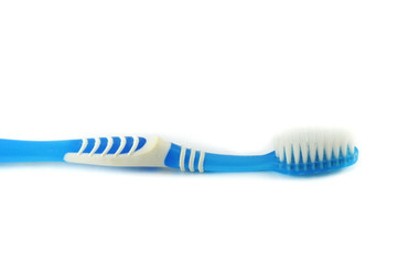 toothbrush isolated / blue and white toothbrush for teeth brush care isolated on white background