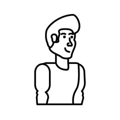 young athletic man avatar character
