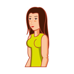 young athletic woman avatar character