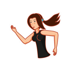 young athletic woman avatar character