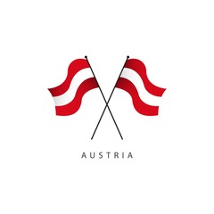 Austria Flag Vector Template Design Illustration