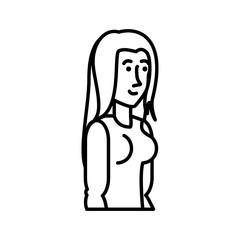 young athletic woman avatar character