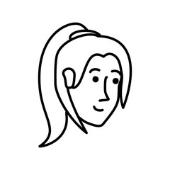 head of young woman avatar character