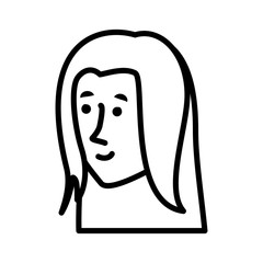 head of young woman avatar character