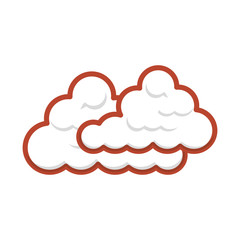 cute cloud drawing icon