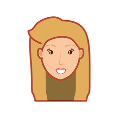 head of young woman avatar character