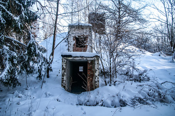 Entrance to an abandoned bunker