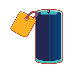 smartphone device with label isolated icon