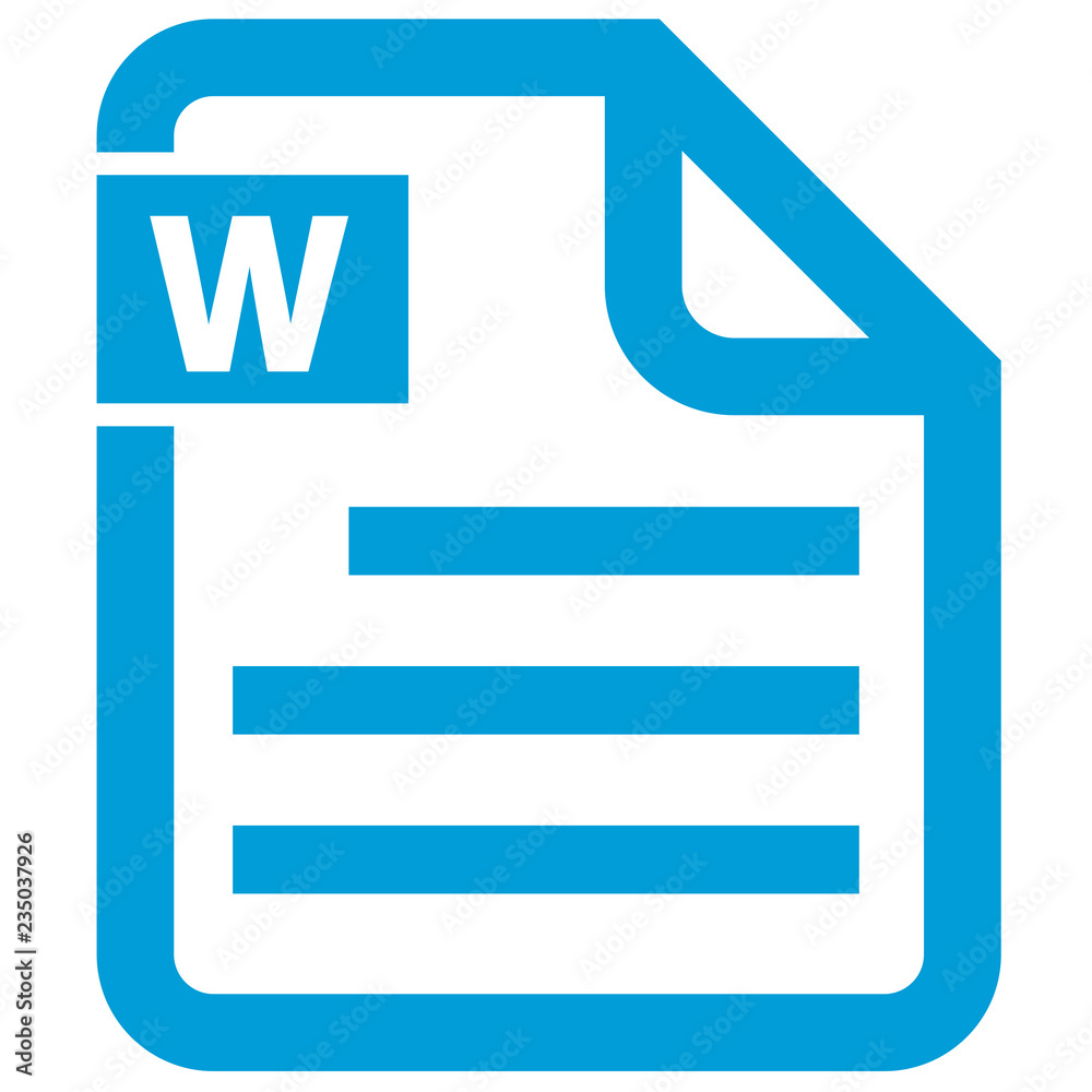 Wall mural digital file office icon.. microsoft office word doc docx file icon