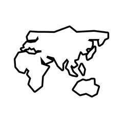 earth planet map icon