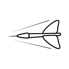 dart flying isolated icon