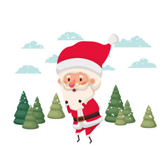 santa claus moving in the snow avatar character