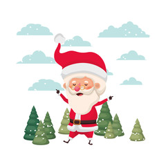 santa claus moving in the snow avatar character